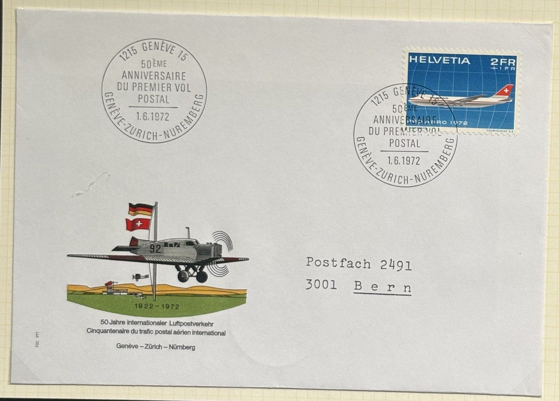 Tutti i francobolli: FLUGPOST BRIEFMARKEN – Usato da Ostermundigen venduto da Heavenmaus75 2