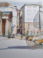 ALFRED KOELLA LITHOGRAPHIE MARKTGASSE GEMÜSEBRÜCKE ZÜRICH