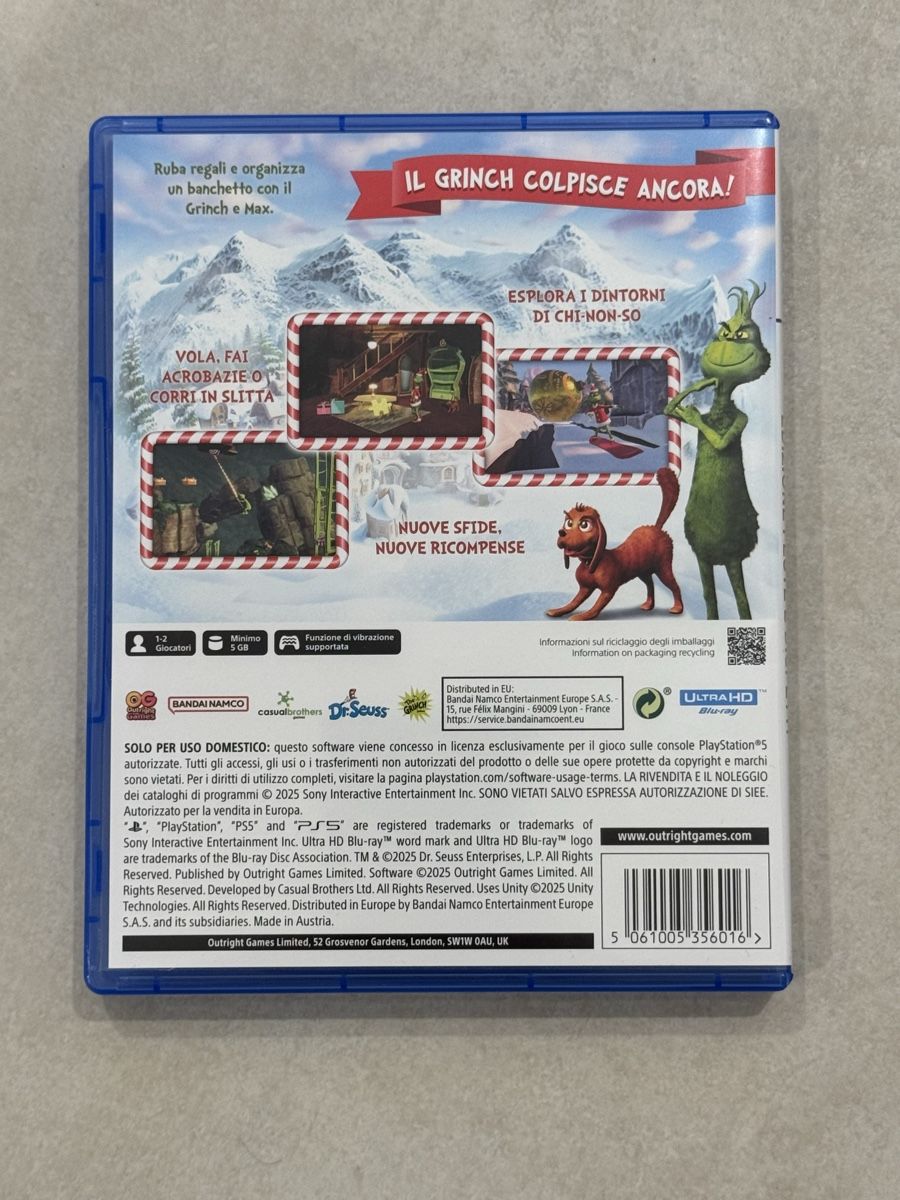 Sony Giochi: Il Grinch - PS5 – Usato da Tegna venduto da calzebue 1