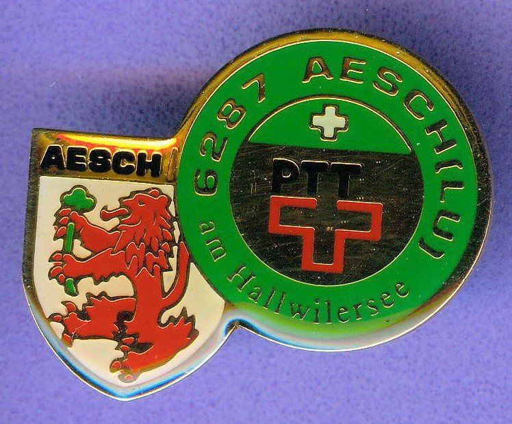 Placchette & Badge: PTT   Post  6287 AESCH – Usato da Winterthur venduto da Sammleroase