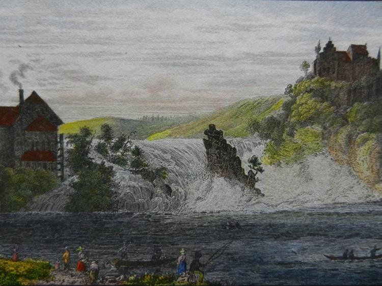Incisioni: Schaffhausen Rheinfall koloriert – Usato da Risch venduto da Rischli15 1