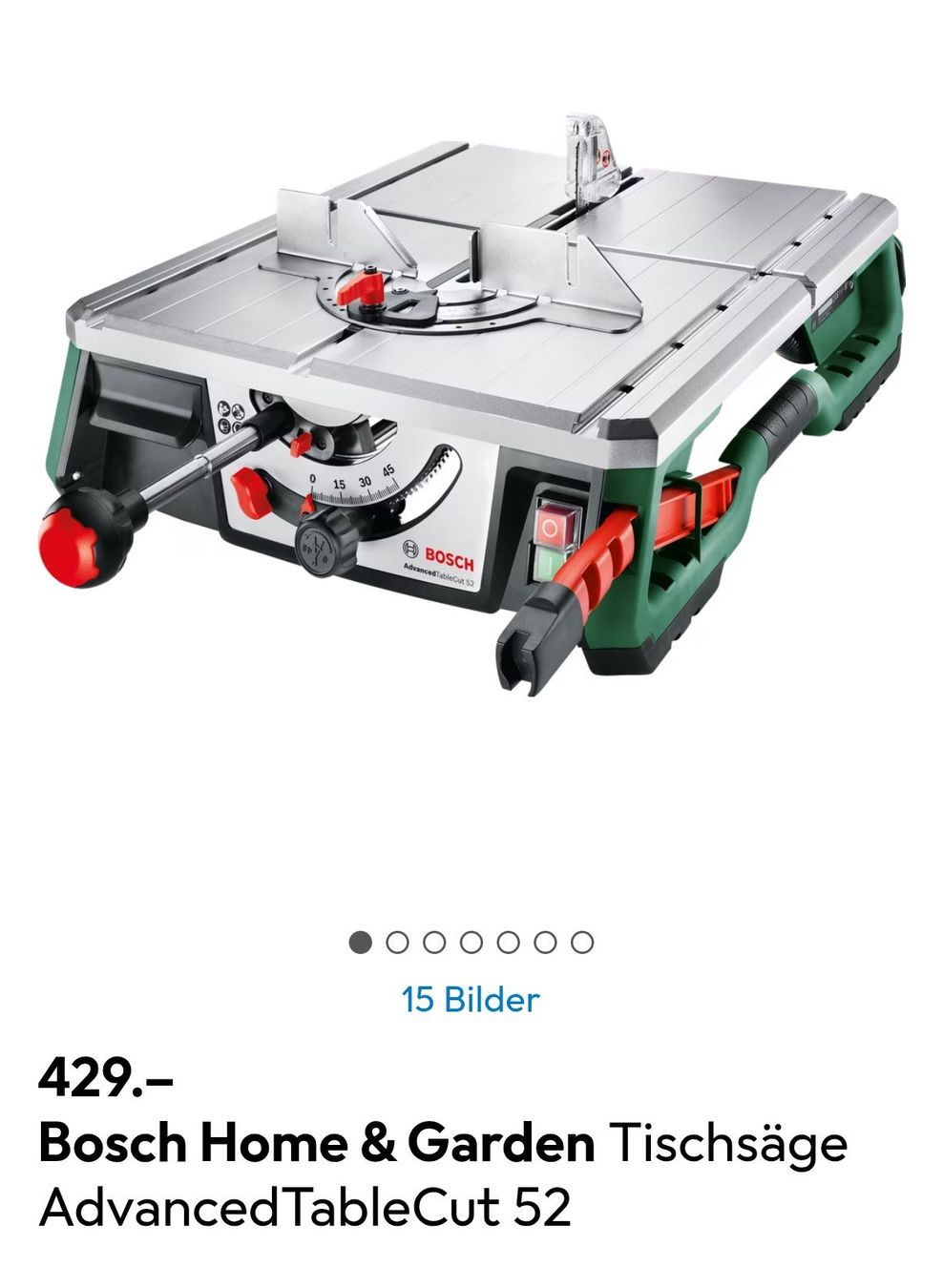 Bosch Seghe: Bosch AdvancedTableCut 52 Tischsäge - Top inkl. Sägeblatt – Usato da Bern venduto da rahel_ey