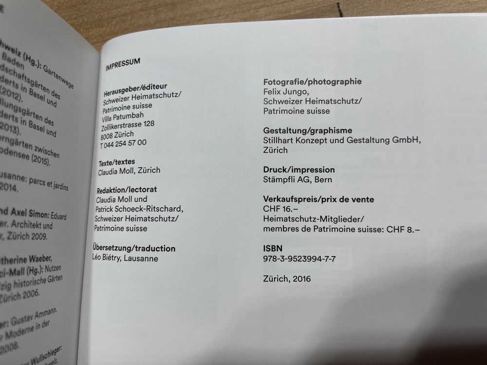 Die schönsten Gärten & Parks / Schweiz / Ausflüge Buch Kaufen auf Ricardo
