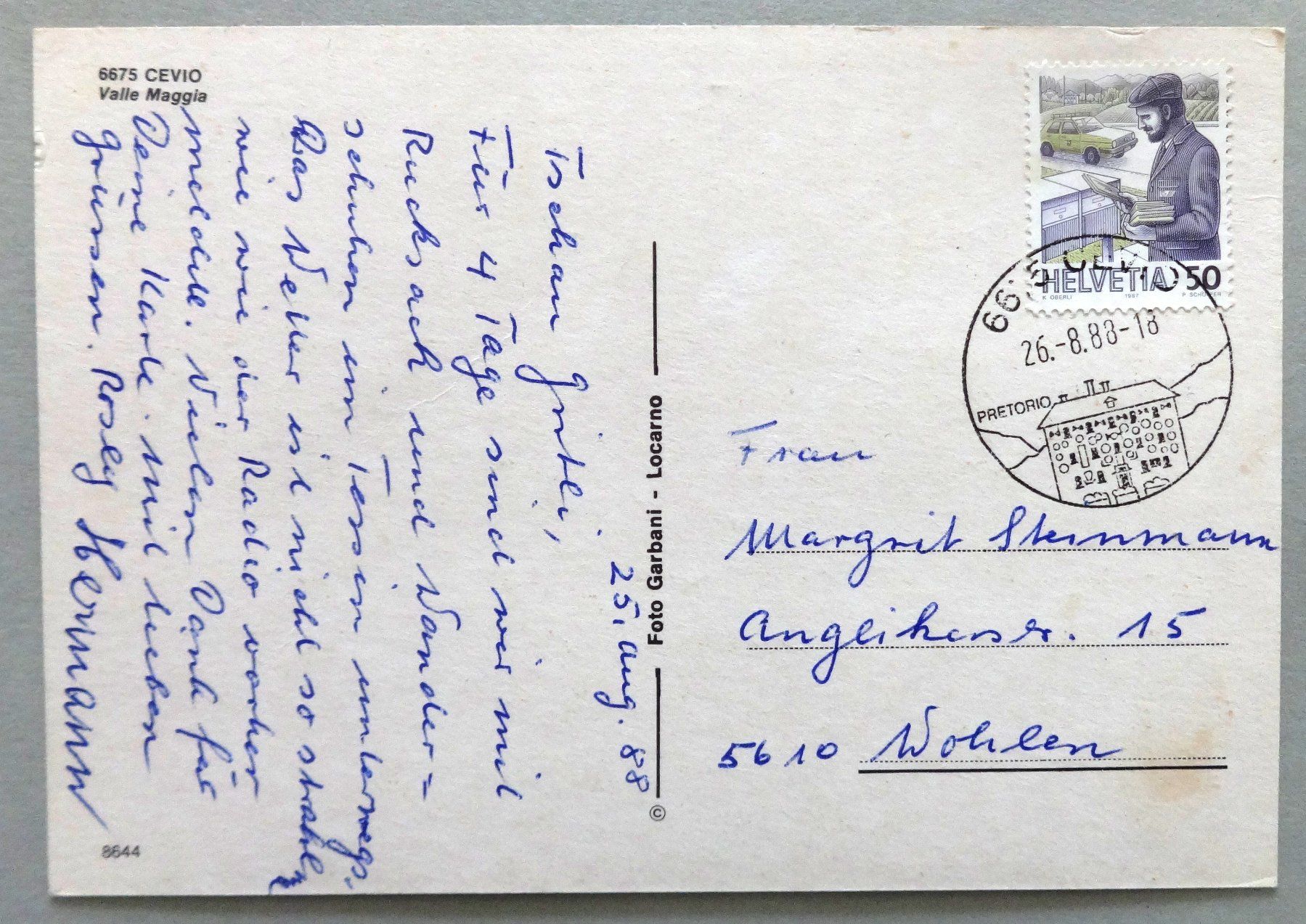 Cartoline postali: Cevio - Valle Maggia – Usato da Fétigny venduto da Billy2miny 1