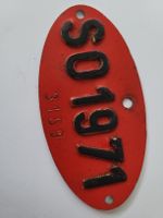 Velonummer Anhänger 1971 Solothurn SO 71