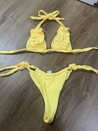 Gelbes Bikini Set Gr S High-Waist
