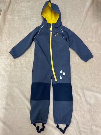 Tchibo Softshell Overall Gesamtanzug Gr. 98-104 – Blau/Gelb