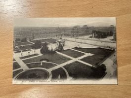 Antike Ansichtskarte Paris, Panorama des Tuileriengartens