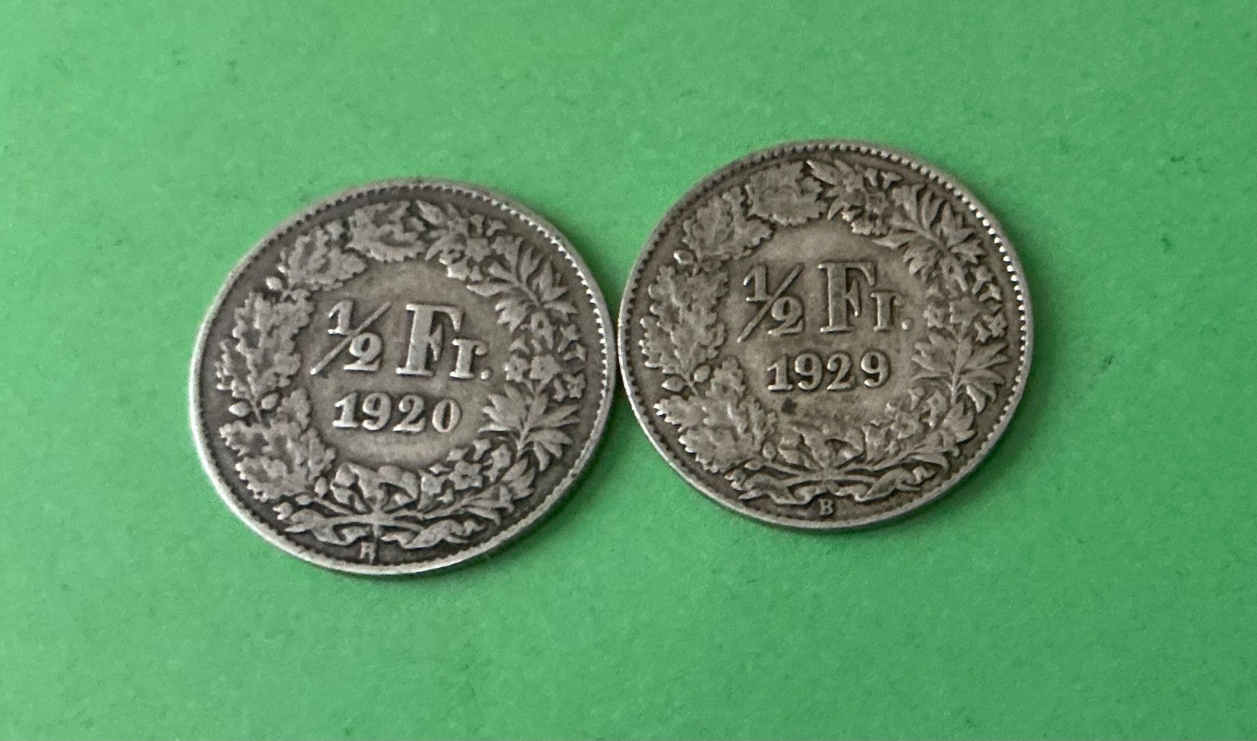 Tutti le monete: 50 Rappen Silber 1920 + 1929 – Usato da Dübendorf venduto da Troll_88