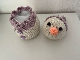 Schneemann gehäkelt befüllbar Self made Neu