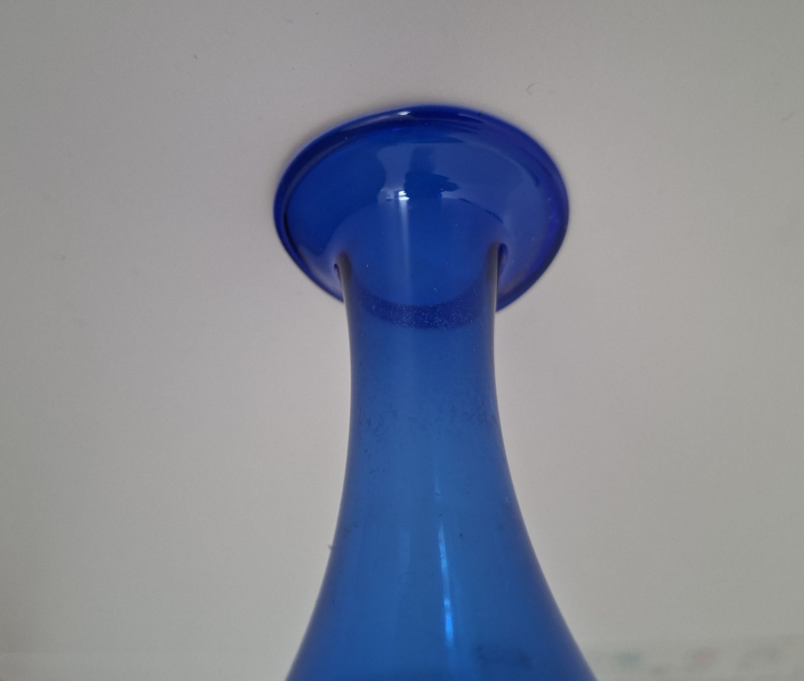 Vasi & Recipienti: Blaue Glasvase mit bunten Wirbeln – Usato da Luzern venduto da alpler1 4