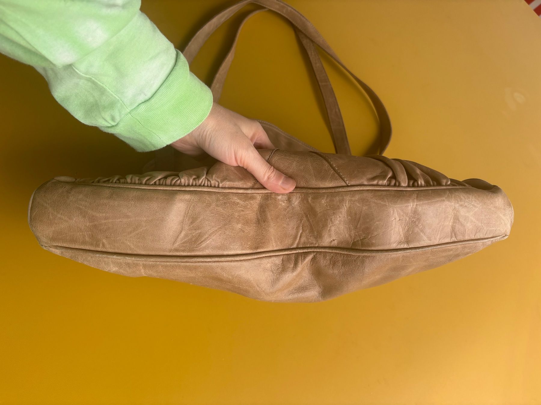 H&M Borse da donna: H&M TREND grau-beige Ledertasche – Usato da Zürich venduto da missmodernage 3