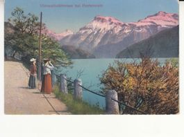 Hertenstein 1912 mit Schiffstempel Luzern-Flüelen