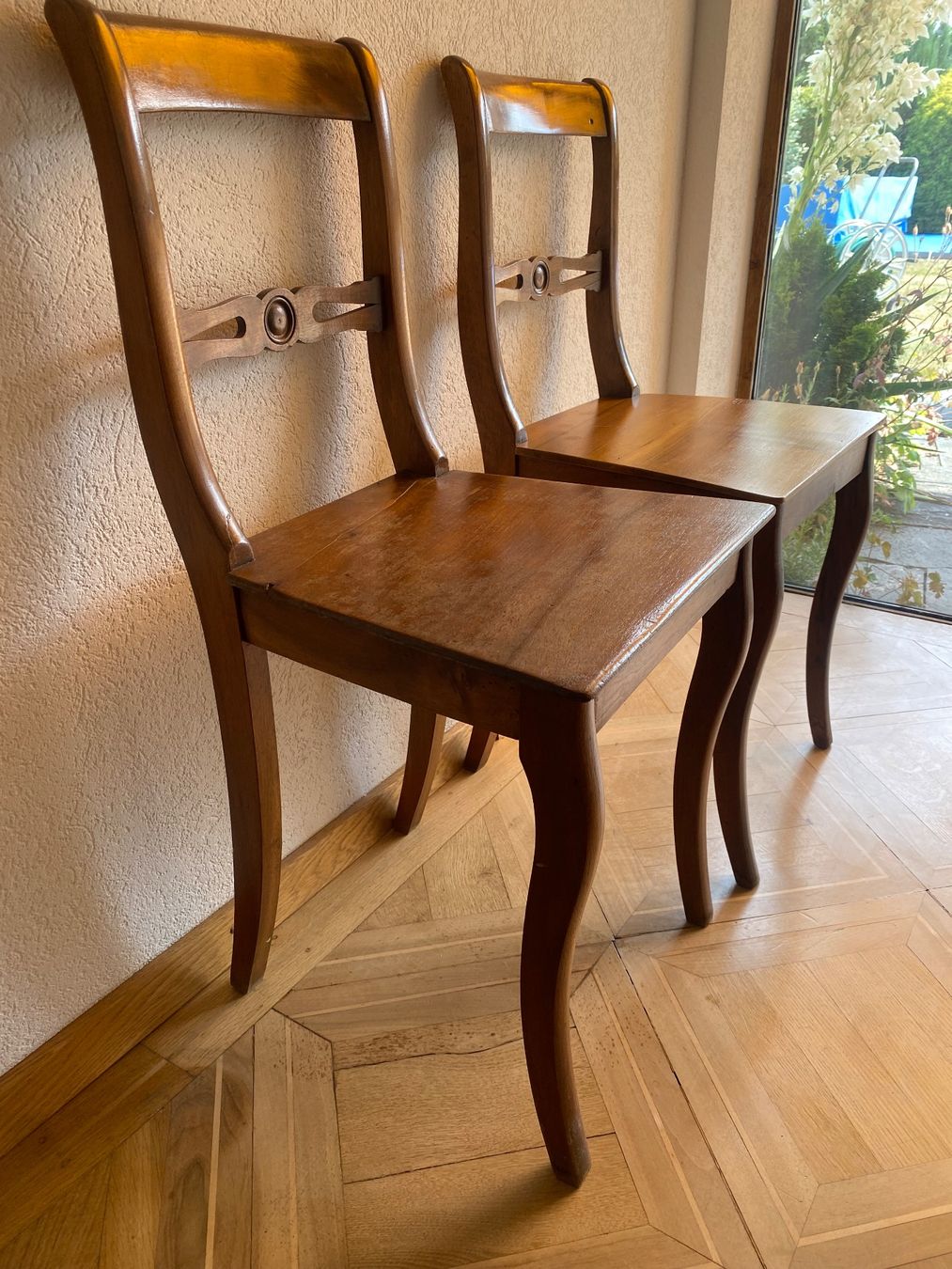 Stühle: Zwei antike Holzstühle Biedermeier Kirschbaum – Gebraucht aus Burgdorf von gre_2ftz 1