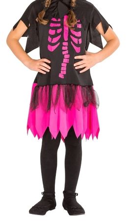 Girlie Skelett Kleid mit Kapuze