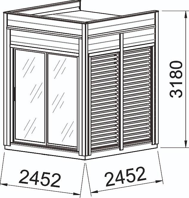 Casette da giardino & serre: Modulhaus 2 x 2 Meter / WPMH22 – Usato da St. Gallen venduto da Spa_at_Home911 5