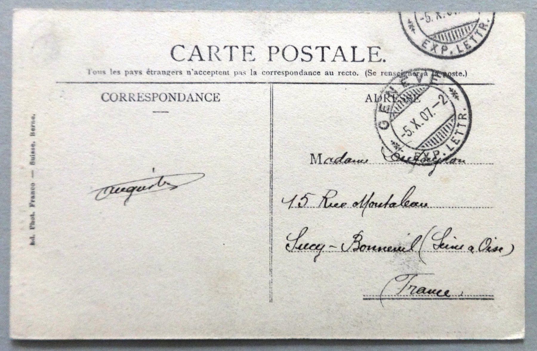 Cartoline postali: Genève - Le Monument de Brunswick – Usato da Fétigny venduto da Billy2miny 1