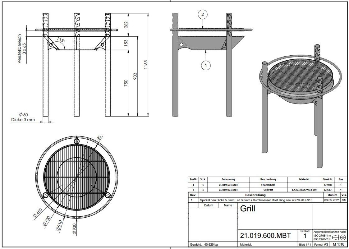 Griglie: Grill CNS (1.4301) – Nuovo e nell'imballaggio originale da Buttisholz venduto da ste_r8qj 9
