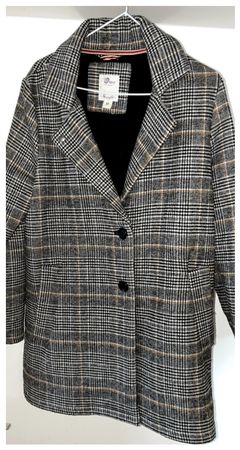 Manteau d'hiver à carreaux, taille M – Parfait pour l'hiver!