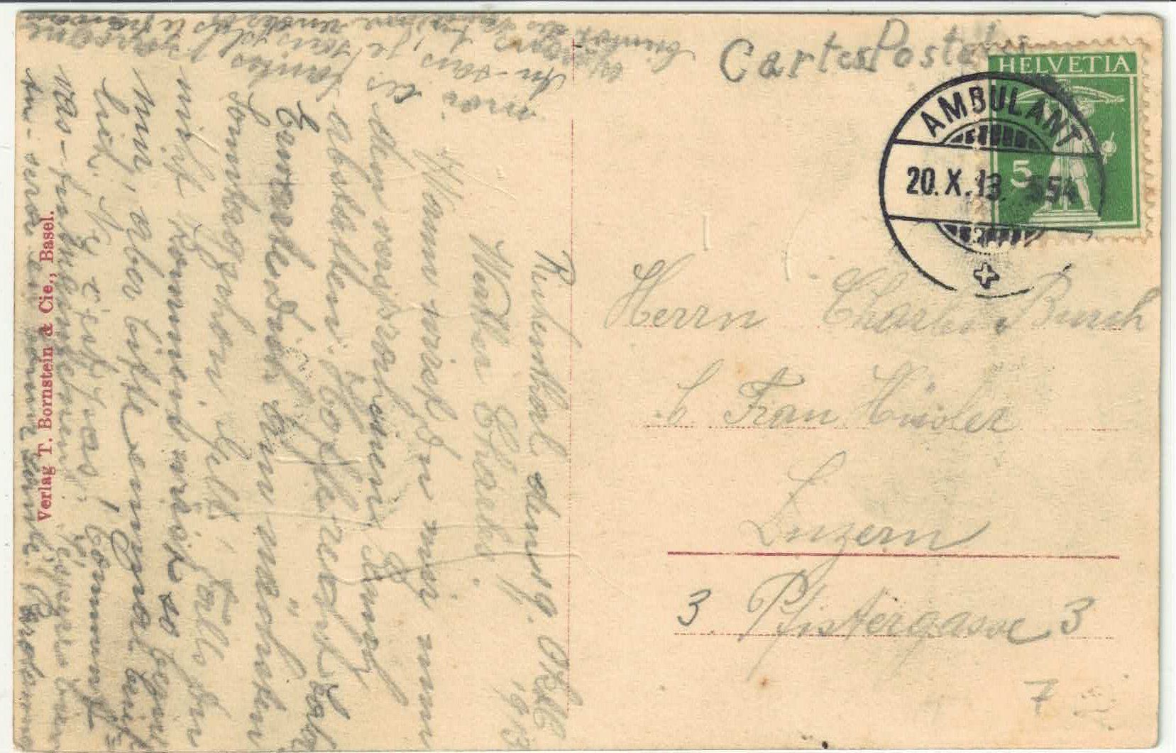 Cartoline postali: Kurhaus u. Wasserheilanstalt Richenthal – Usato da Ettingen venduto da Kartenplanet 1