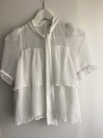Zara Damen Bluse, weiss, Grösse XS