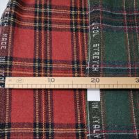 Ital. Wollstoff Elastan 1.70x1.25m Karo rosso mattone