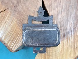 1 antiker Tür Knopf mit Rosette, Eisen (LOT2014#TBS1)