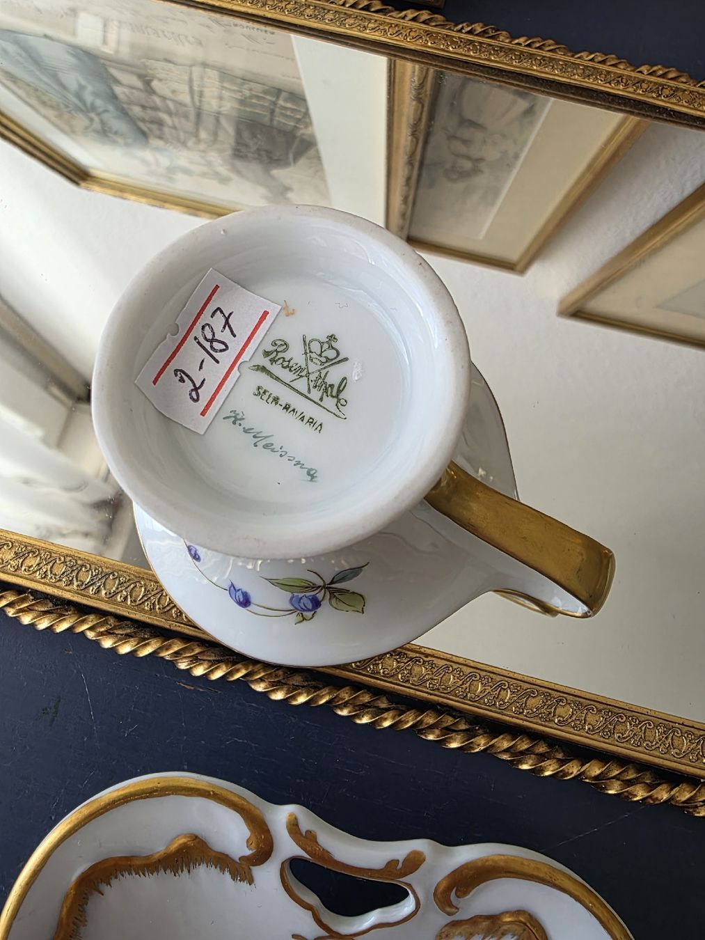 Rosenthal Tazze: Set Rosenthal Mokkatasse und Schälchen, handbemalt – Usato da Aegerten venduto da Jos_zem 3
