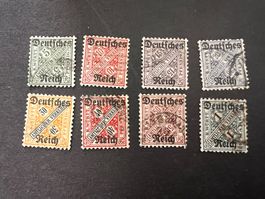 Deutsches Reich Dienstmarken Mi-Nr. 57 - 64 Lot gest. (2027)