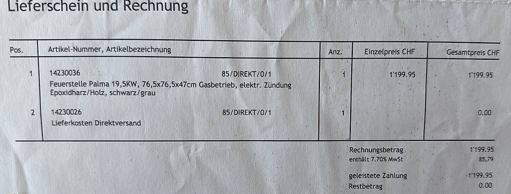 Tavoli: Hochwertiger Gas-Feuertisch  – Usato da Sursee venduto da pat_k972 3