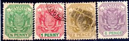 SÜD AFRIKA 1895 4 MARKEN ERHALT SIEHE SCAN - N534