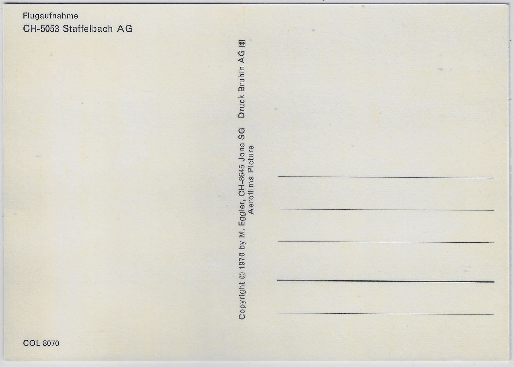 Cartoline postali: Flugaufnahme Staffelbach AG – Antico da Ettingen venduto da Kartenplanet 1