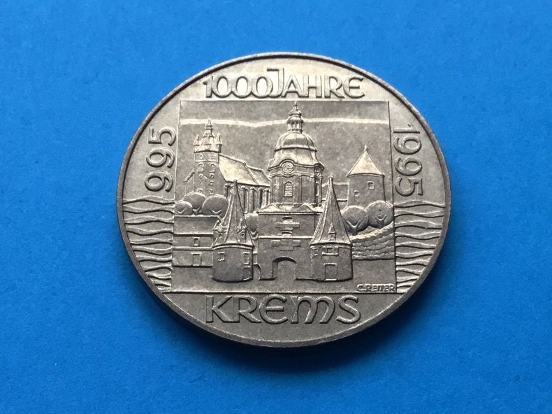 Tutti le monete: 20 Schilling 1000 Jahre  Krems 1995 – Usato da St. Margrethen SG venduto da alfapeugeot10 3
