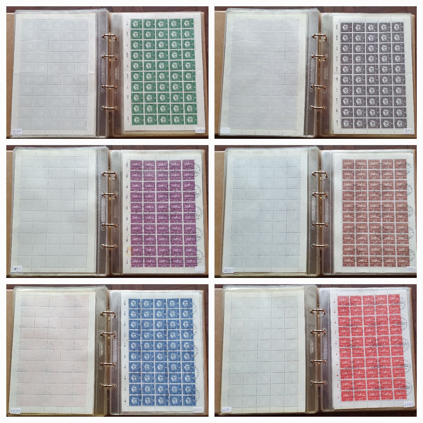 Alle Briefmarken: Album - Sammlung Bogen und Bogenteile – Gebraucht aus Kreuzlingen von Rschweiz1 7