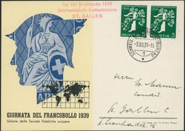 1939  Tag der Briefmarke - Bern - Karte • it - St. Gallen