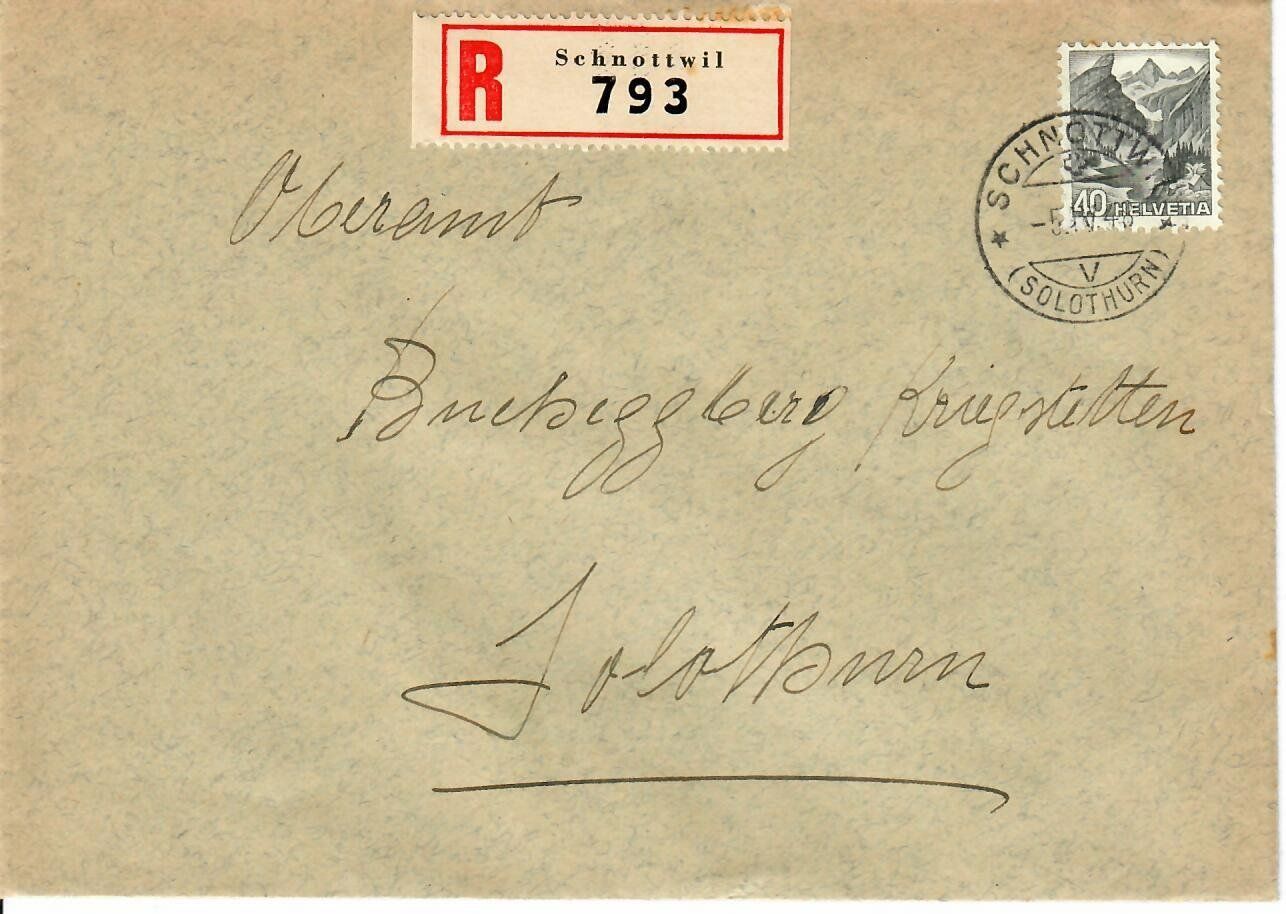 Tutti i francobolli: R - Brief Schnottwil 1948 – Usato da Hochdorf venduto da Ziegel-16