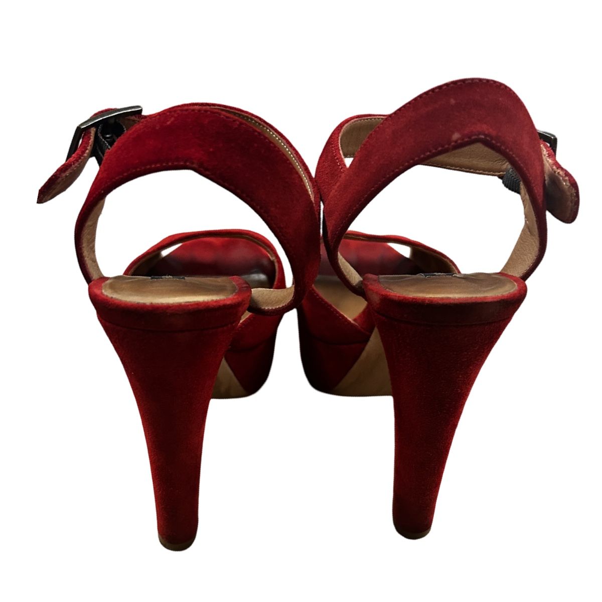 Kurt Geiger Scarpe da donna: Kurt Geiger Red Suede Platform Heels, Size 37, Summer – Usato da Bursinel venduto da rud_9mxh 2