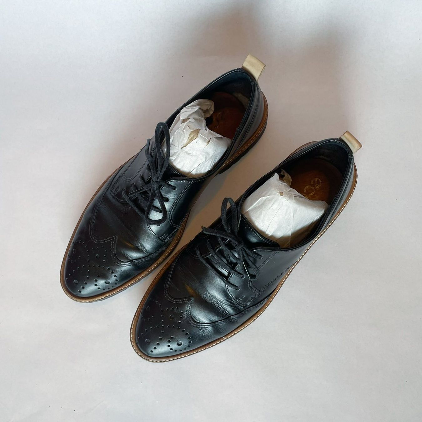 Ecco Scarpe da donna: ECCO Leder Schnürschuhe Brogue Schwarz Gr. 39/40 – Usato da Lausanne venduto da Megan88 2
