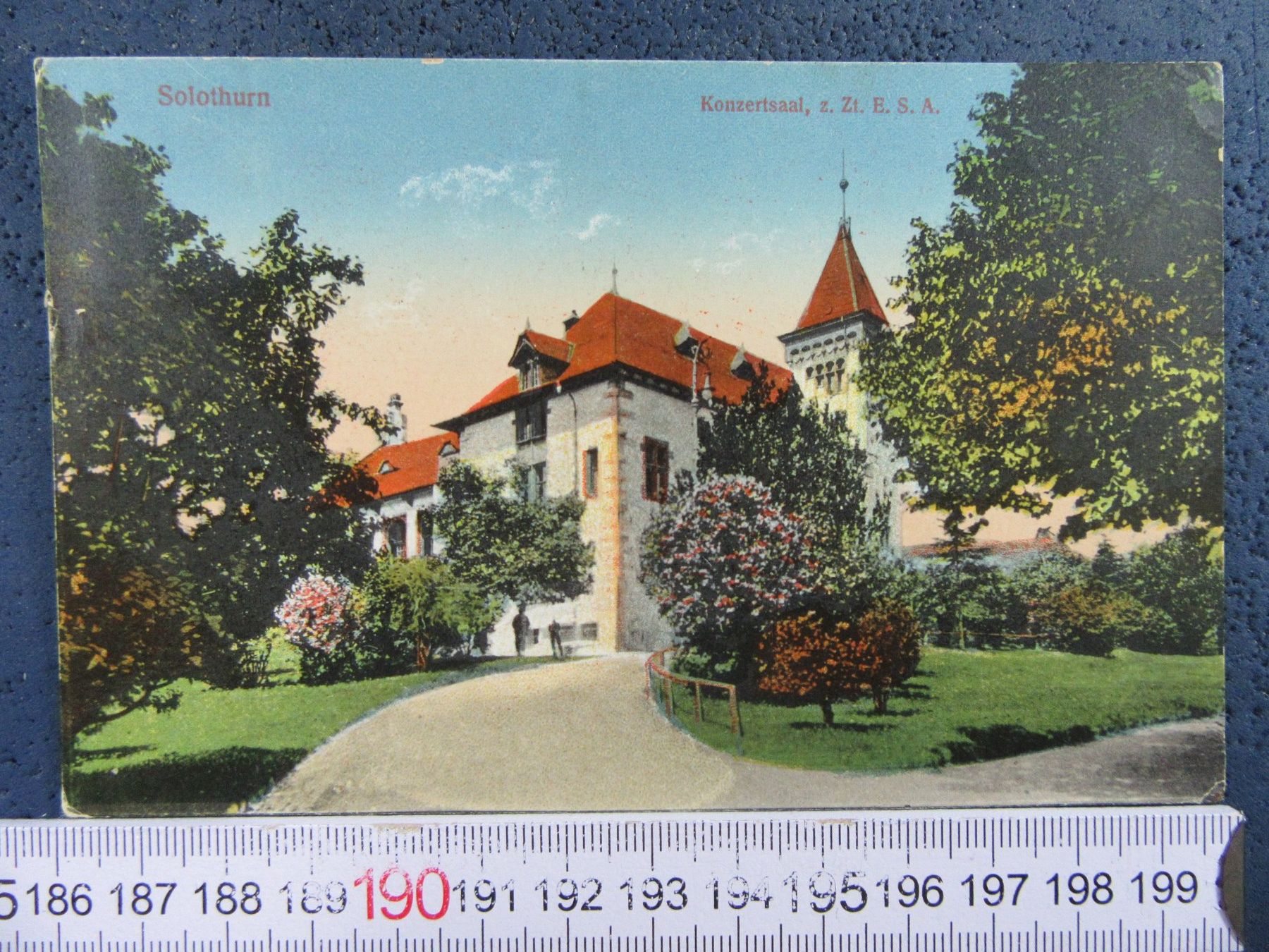 Cartoline postali: SOLOTHURN KONZERTSAAL z.Zt ME.S.A. 1920 SO AK – Usato da Ettingen venduto da Hausi4711