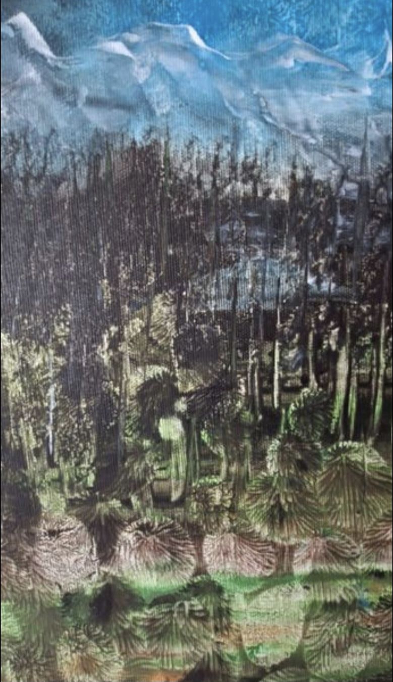Dipinti: Gemälde "  Tannenwald " handmade 46×33 – Nuovo (secondo la descrizione) da Riehen venduto da Steinbock1970 6