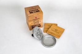Burger-Kit mit zwei Servierbrettern aus Bambus (5-teilig)