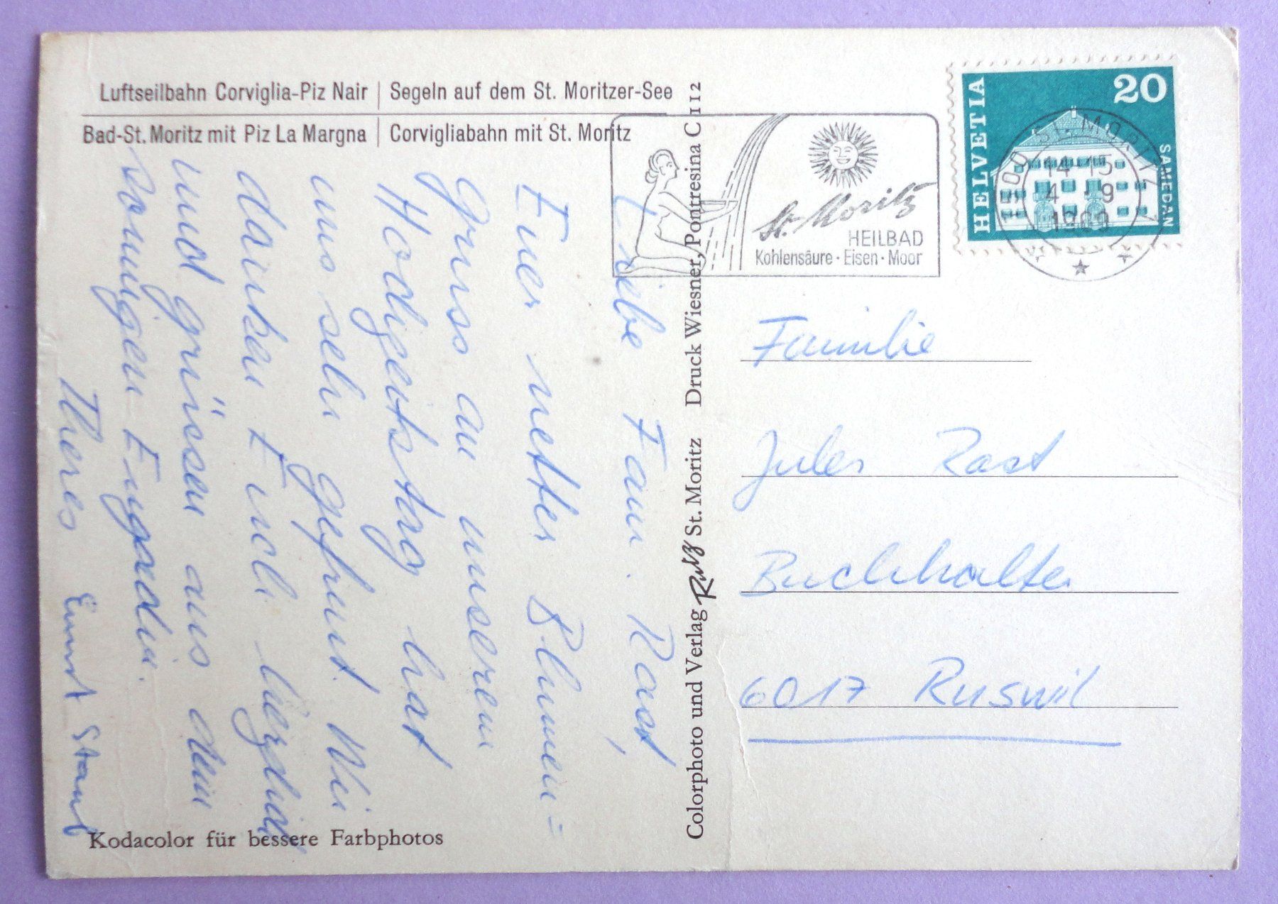 Cartoline postali: St. Moritz – Difettoso da Fétigny venduto da Billy2miny 1
