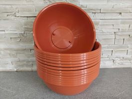 14 x Pflanzschale 38 cm terracotta Blumenschale Blumenkübel
