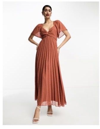 Asos Vestiti: Elegant Rust Polka Dot Maxi Dress Size 36 – Usato da Adliswil venduto da sskb 1