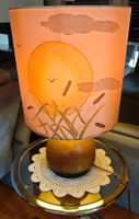 Tischlampe mit Seidenmalerei