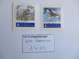 Voll Ort Ersttagsstempel 6012 Obernau
