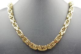 Königskette Halskette 65cm 11x11mm IP goldig