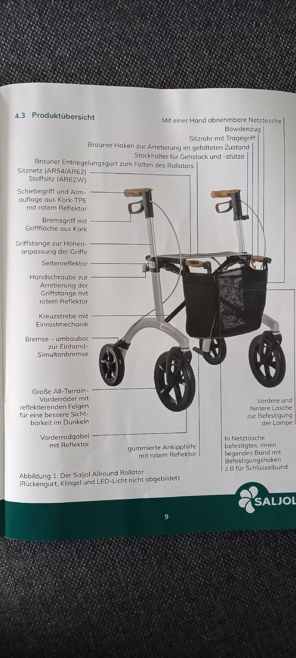 Ausili per la deambulazione: Rollator Saljol  – Usato da Oberlunkhofen venduto da Campingmaus 4