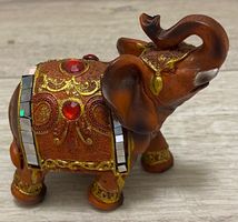 Elefant Dekofigur braun mit Steinen guter Zustand