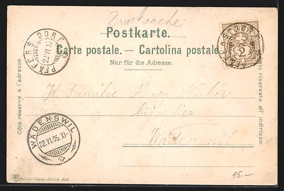 Ansichtskarten: Pfäfers, Blick nach Pfäfersdorf und zu – Gebraucht aus Berlin von bartko-reher 1